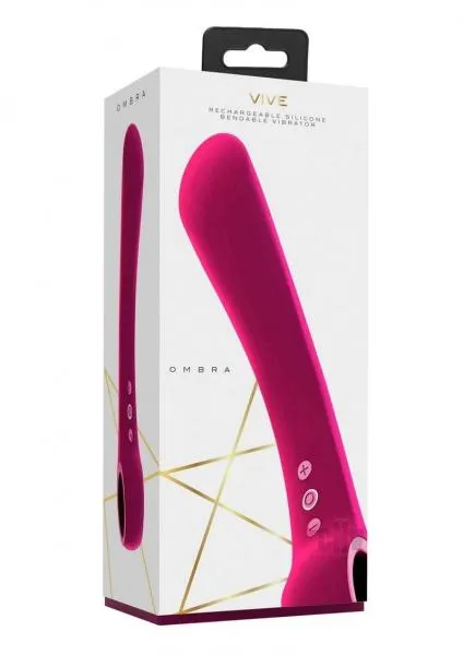 Vibrators Vive Ombra Rechargeable Bendable Silicone Vibrator Pink Seductucom