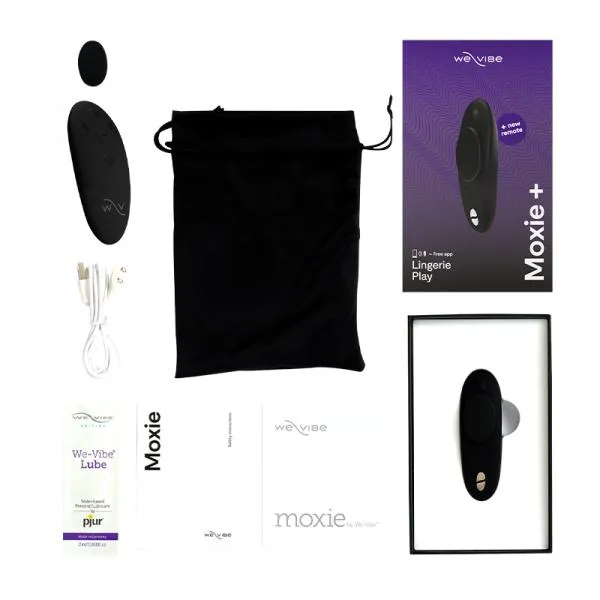 We Vibe Moxie Rechargeable Remote Controlled Silicone Wearable Clitoral Vibrator Black Seductucom Vibrators