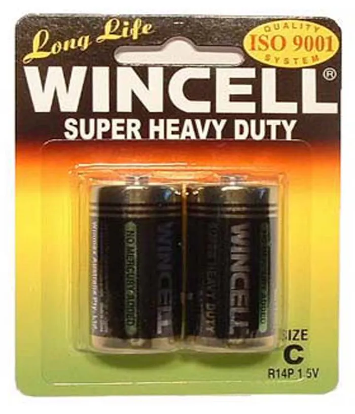 Wincell Wincell Super Heavy Duty C Size Carded 2Pk Battery Male Sex Toys