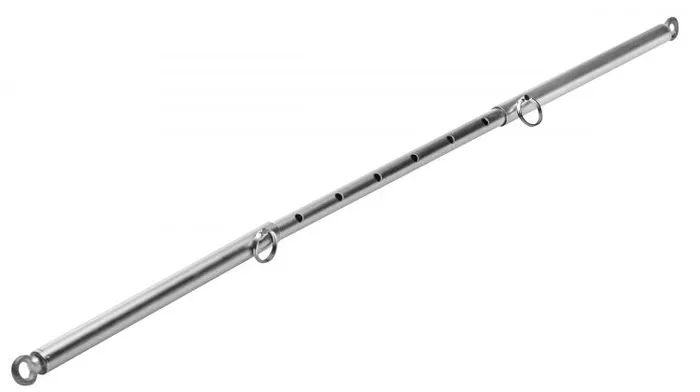 XR Brands Male Sex Toys The Master Series Adjustable Steel Spreader Bar Silver