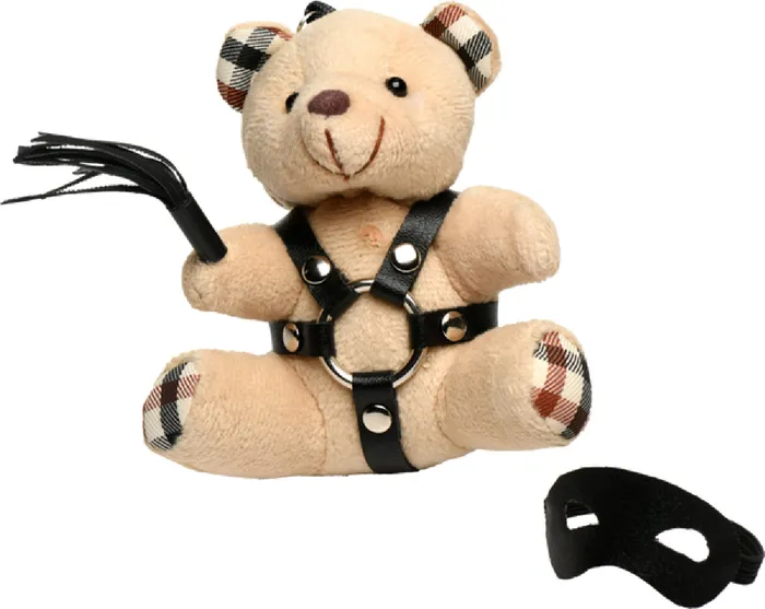 XR Brands Male Sex Toys The Master Series BDSM Teddy Bear Keychain Brown