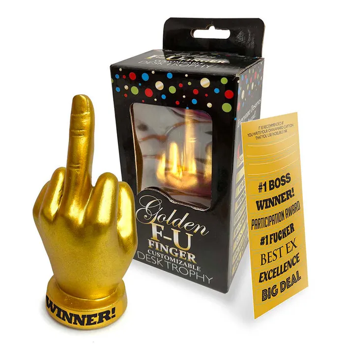 Little Genie Female Sex Toys Golden FU Finger Trophy