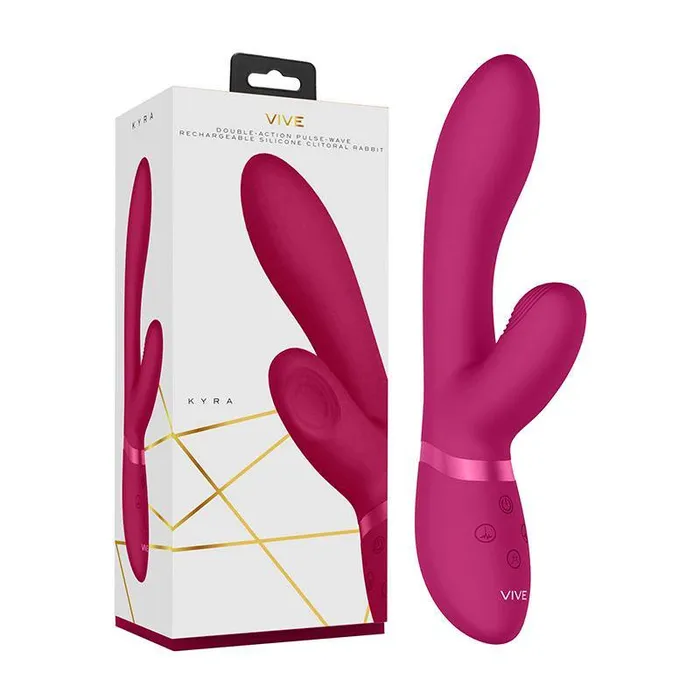 Shots Toys Female Sex Toys Vive Kyra Rechargeable Rabbit Vibrator with Pulsing Tip