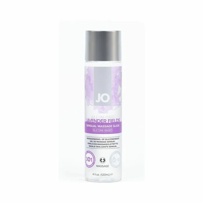 SYSTEM JO Female Sex Toys JO AllInOne Massage Glide Lavendar SiliconeBased 4 fl oz 120 ml