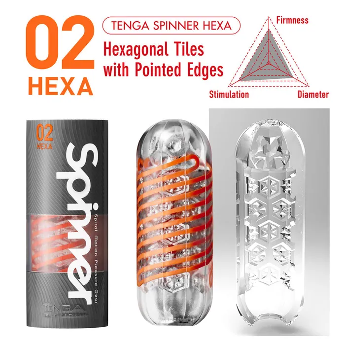 Tenga Male Sex Toys Tenga Spinner 02 Hexa Stroker