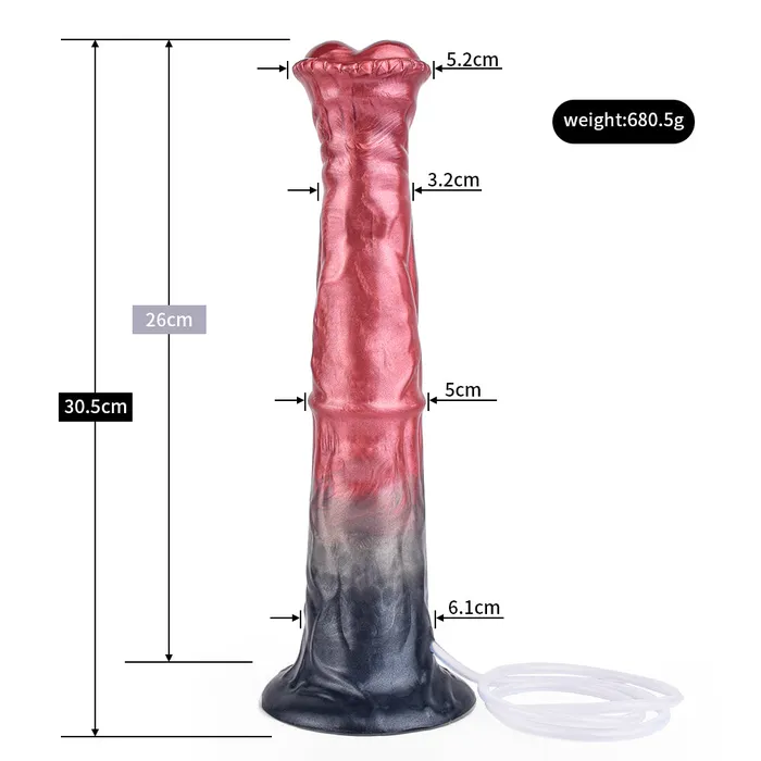 12 Inch Long Horse Ejaculation Fantasy Dildo Anal