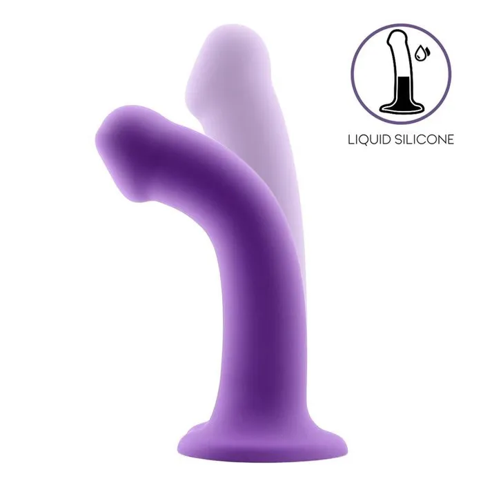 Action Dildos Bouncy M purple vacuum base liquid silicone dildo