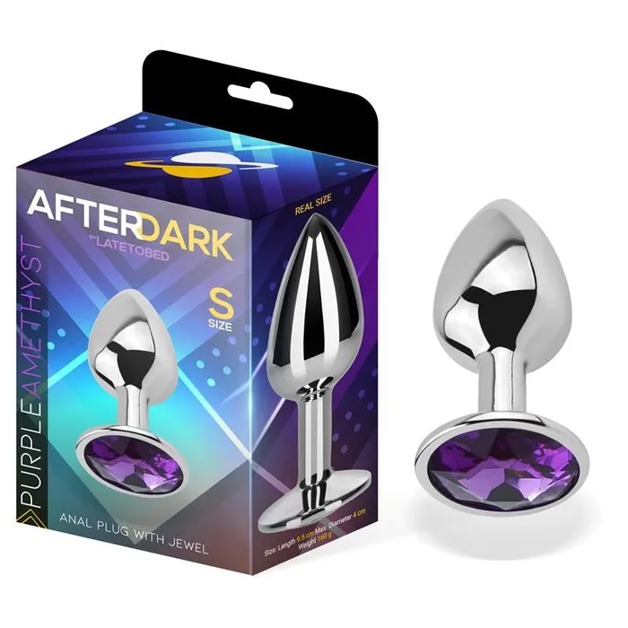 Anal AfterDark After Dark Small Metal Butt Plug with Purple Crystal