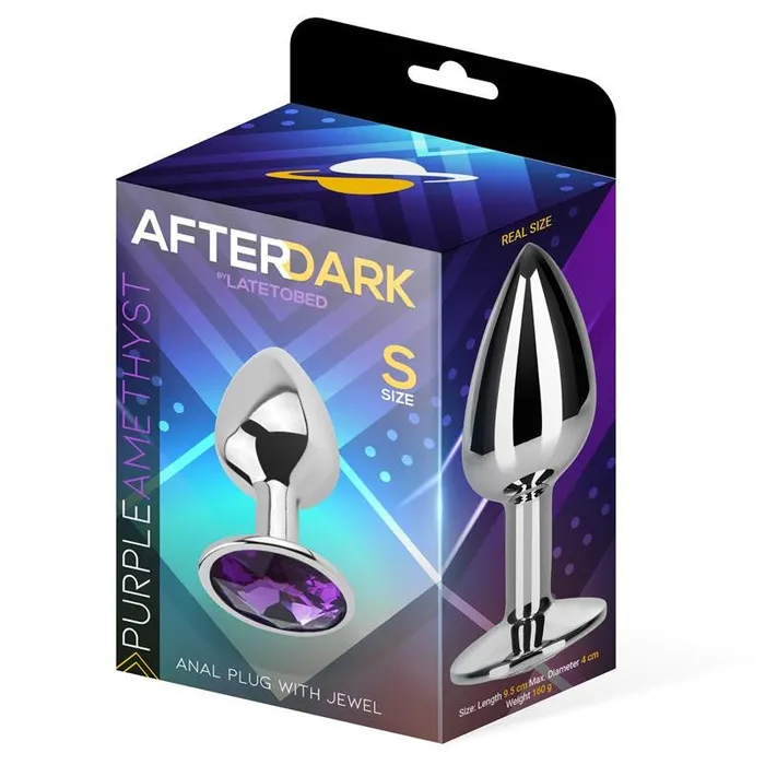 Anal AfterDark After Dark Small Metal Butt Plug with Purple Crystal