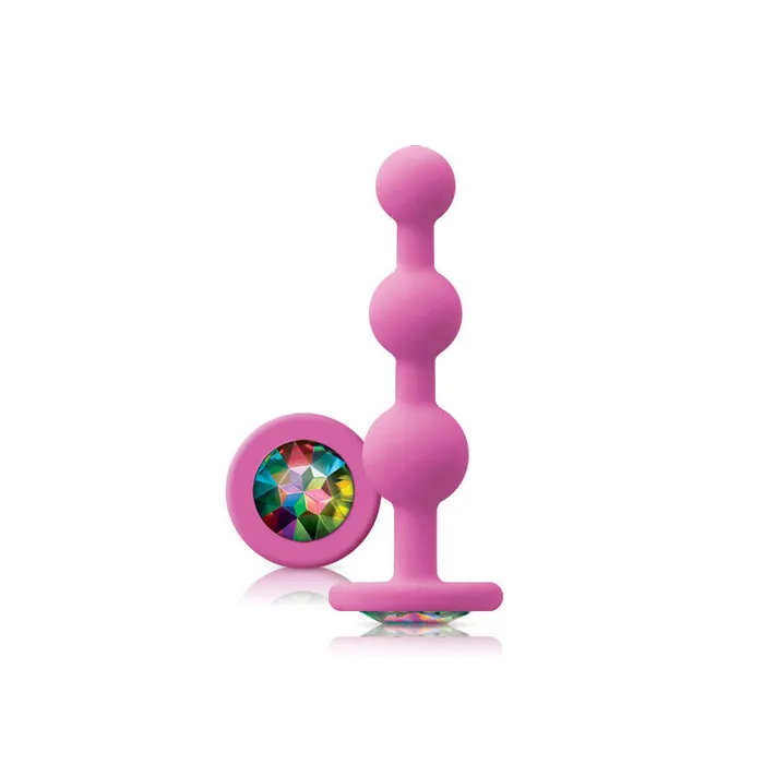 Anal Glams Pink Ripple Anal Plug Rainbow Gem NS Novelties