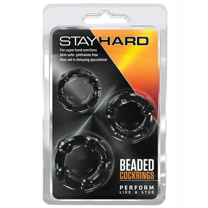 Blush Stay Hard Beaded Cock Rings Blush Dildos