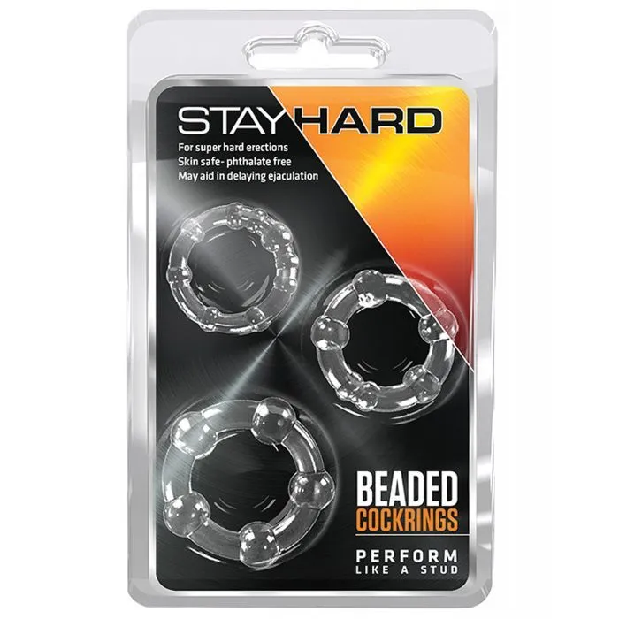 Blush Stay Hard Beaded Cock Rings Blush Dildos