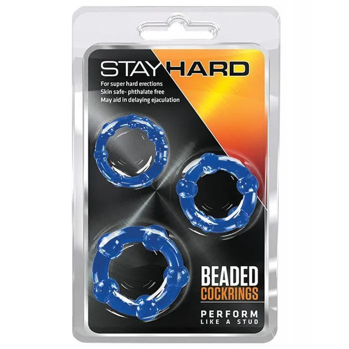 Blush Stay Hard Beaded Cock Rings Blush Dildos