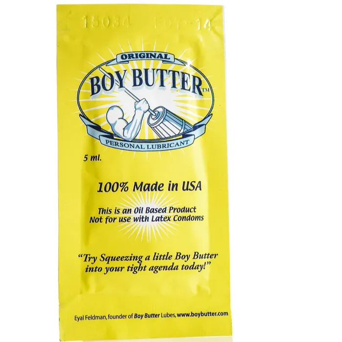 Boy Butter Original Formula Single Use Packet Boy Butter Male Sex Toys