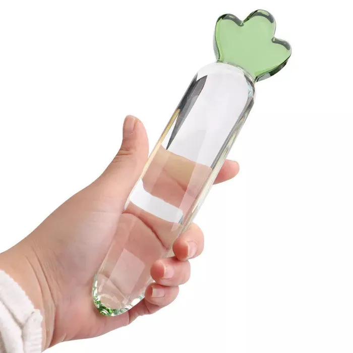 Clear Carrot Glass Dildo Dildos