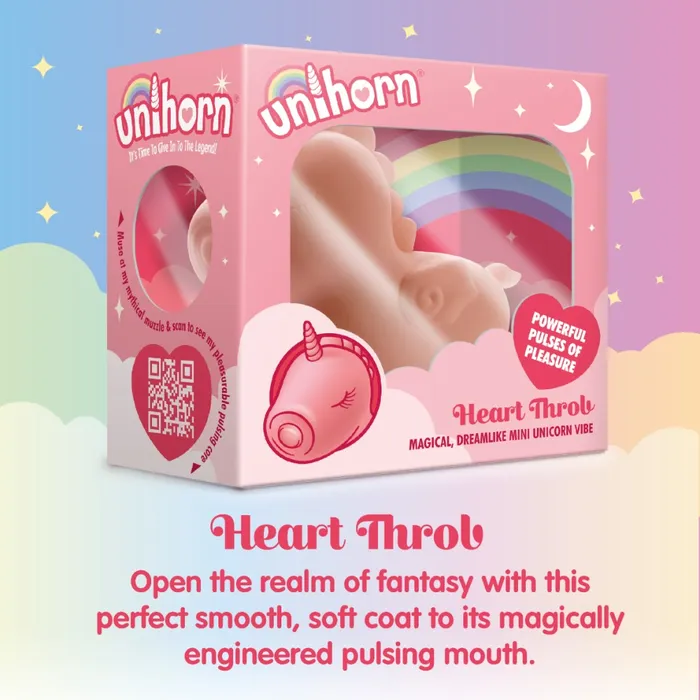 Creative Conceptions Vibrators Unihorn Heart Throb Pulsating Mini Unicorn Vibe