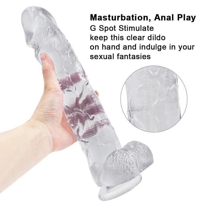 Dildos 12 Inch Jelly ice Dildo 