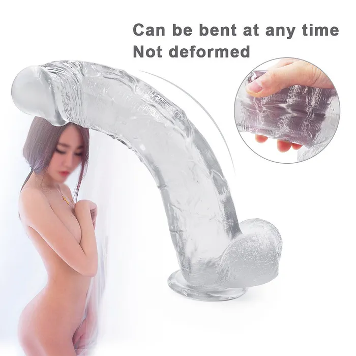 Dildos 12 Inch Jelly ice Dildo 