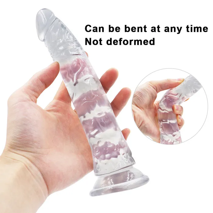 Dildos 8 Inch Clear Jelly Dildo