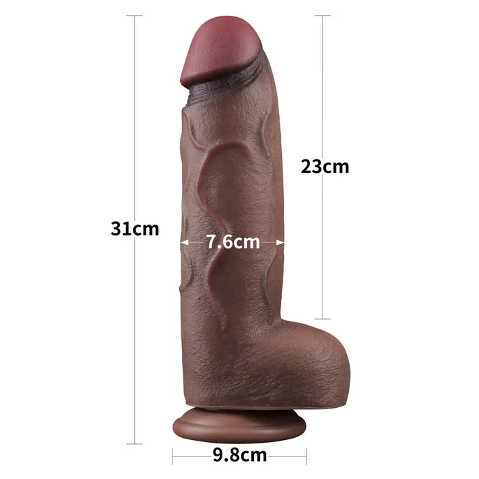 Dildos Love Toy Nature Cock XXL 12 Large Dual Layer Realistic Silicone Dildo