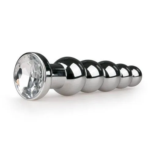 Easy Anal Metal Butt Plug toy with crystal Easy