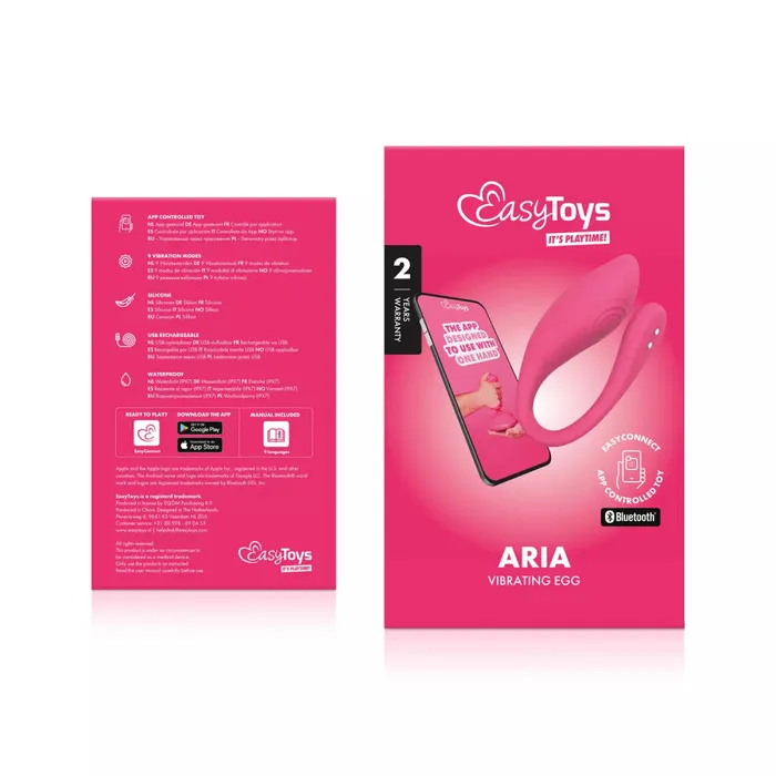 Easy Couples Rechargeable vibro egg controlled with Aria mobile app