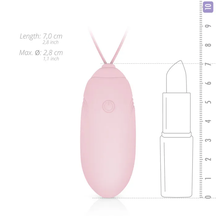 Easy Vibrators Powerful Wireless Rechargeable Silicone Luv Egg Pink