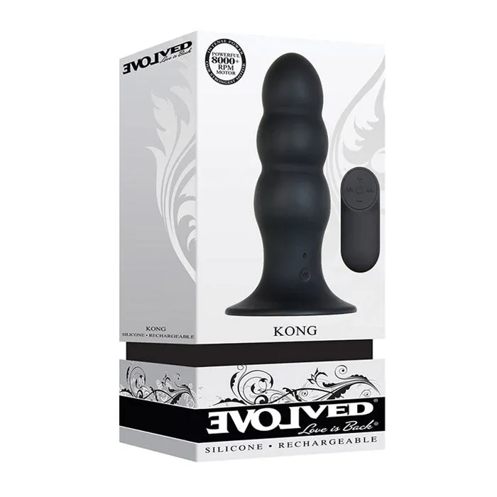 Evolved Male Sex Toys Kong Rechargeable Butt Plug with Remote Control