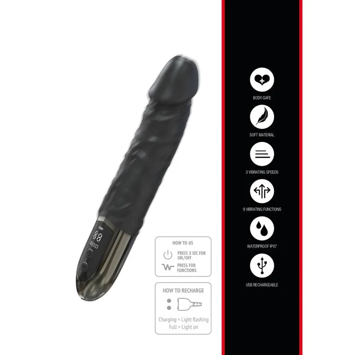 Female Sex Toys Hidden Desire Rechargeable silicone realistic vibrator with display Anal Power black