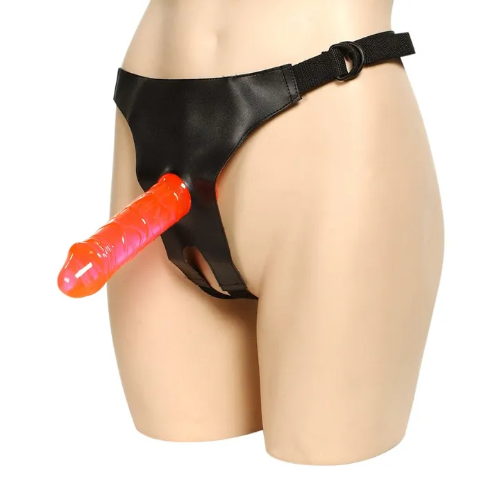 Female Sex Toys Seven Creations Seven Creations Crotchless StrapOn Harness with 2 Dongs