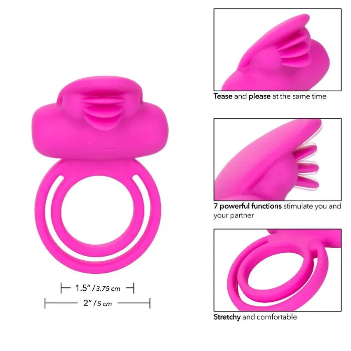 Female Sex Toys Sexessories Dual Clit Flicker Vibrating Cock Rings