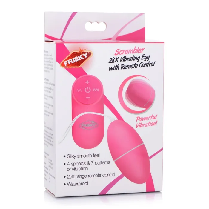 Frisky Scrambler 28X Vibrating Egg with Remote Control Frisky Female Sex Toys