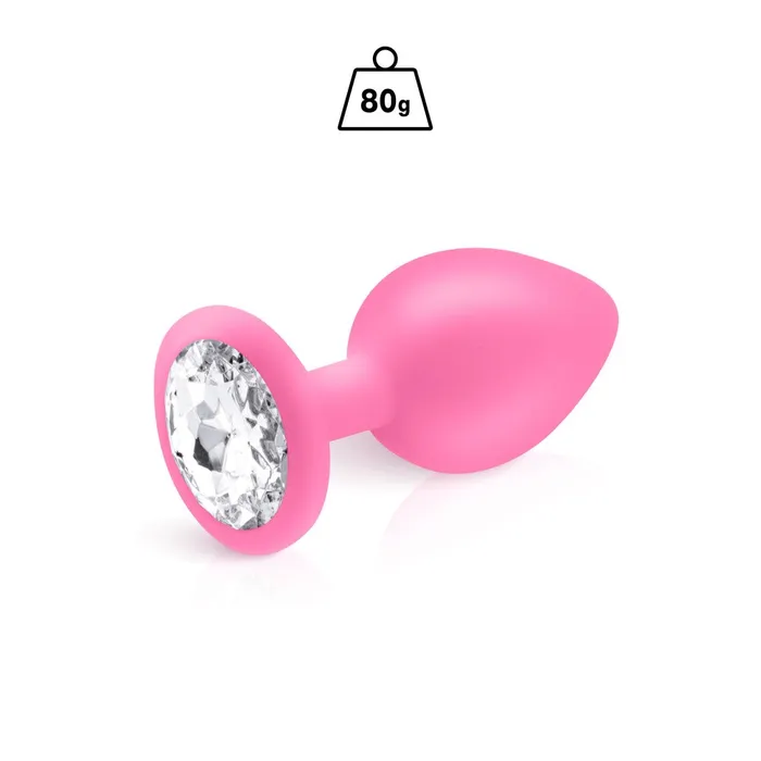 Hidden Eden Male Sex Toys Pink Hidden Eden Plus Size Silicone Butt Plug with Crystal