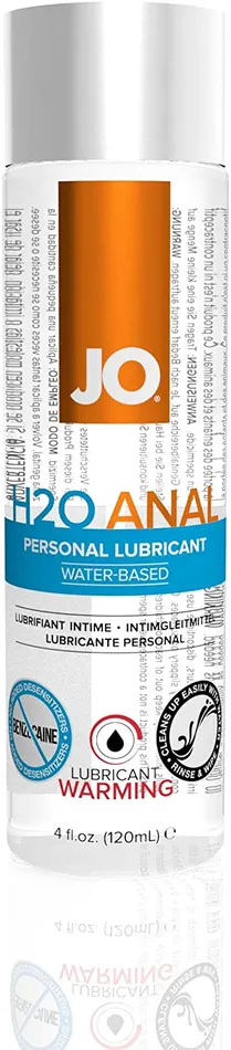 JO H2O Anal Warming Lubricant 4 floz 120 mL JO Lubricants Anal