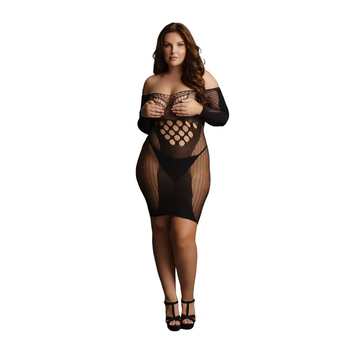 Le Desir Male Sex Toys Le Desir Long Sleeve Elegant Mesh Dress