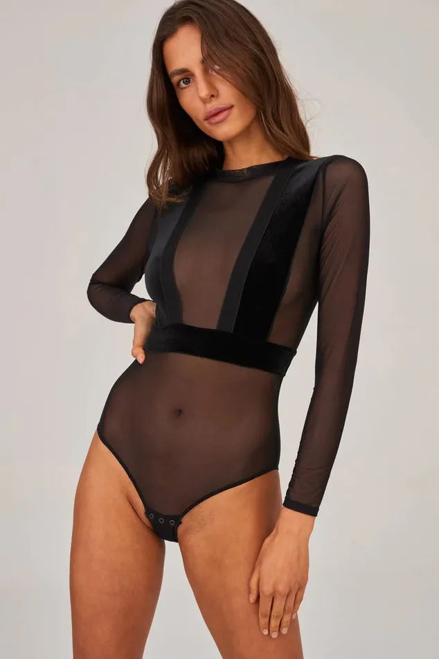 Le Pop Lingerie Anal Undress Code It suits you Bodysuit Black