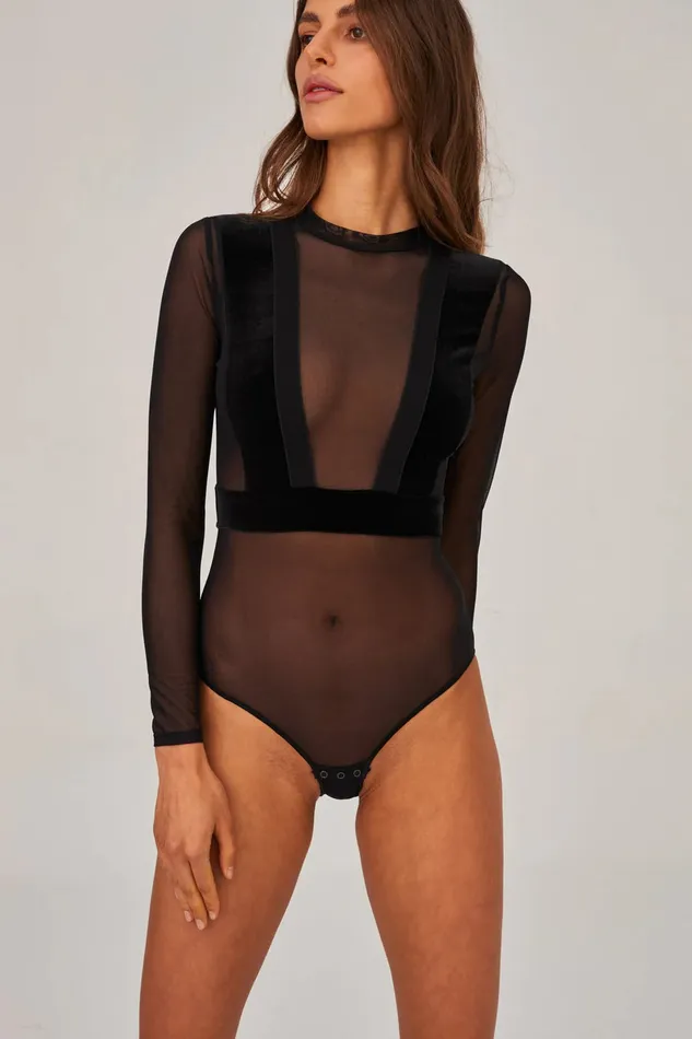 Le Pop Lingerie Anal Undress Code It suits you Bodysuit Black