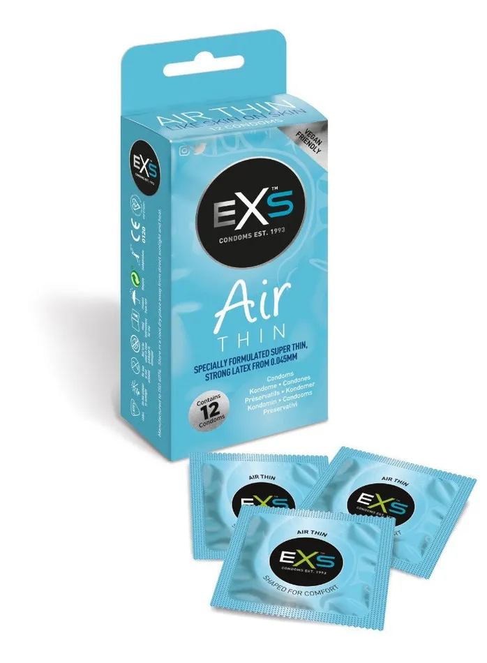 Male Sex Toys Exs Condoms EXS Air Thin Condoms 12 Pack