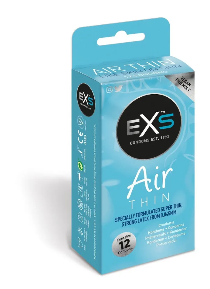 Male Sex Toys Exs Condoms EXS Air Thin Condoms 12 Pack