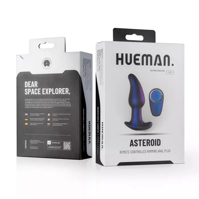 Male Sex Toys Hueman Anal stimulator with spinning beads and remote Hueman Asteroid Rimming