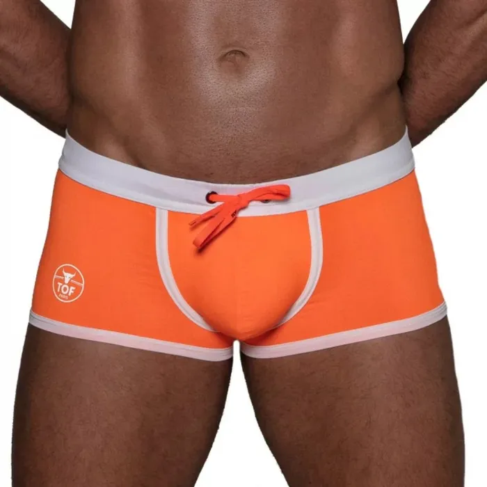 Male Sex Toys Neon Swim Trunks Orange Size XL TOF Paris