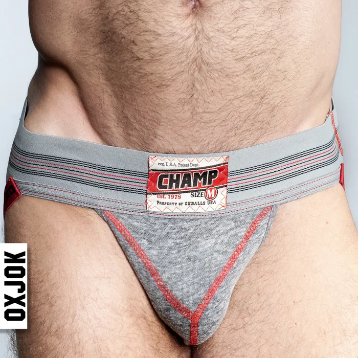 Male Sex Toys Oxballs Oxballs Champ Vintage SweatshirtJock GRAY HEATHER SMALL