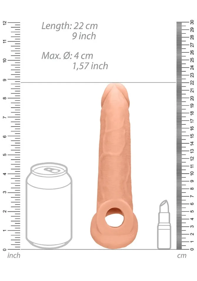 Male Sex Toys RealRock 9 Realistic Flesh Penis Sleeve Shots Toys