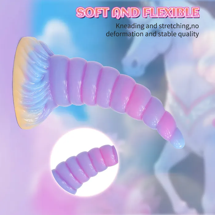  Male Sex Toys Unicorn Light Up Fantasy Anal Dildos