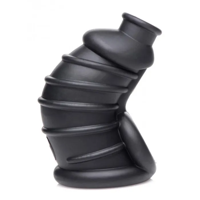 Master Series Male Sex Toys Master Series Dark Chamber Silicone Chastity Cage