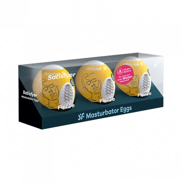 Masturbator Egg 3er Set Fierce Yellow Satisfyer Male Sex Toys