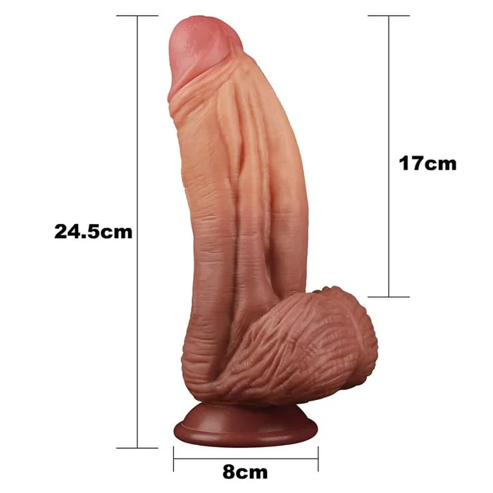 Nature Cock 10 Thick Dual Layer Realistic Silicone Dildo Love Toy Dildos