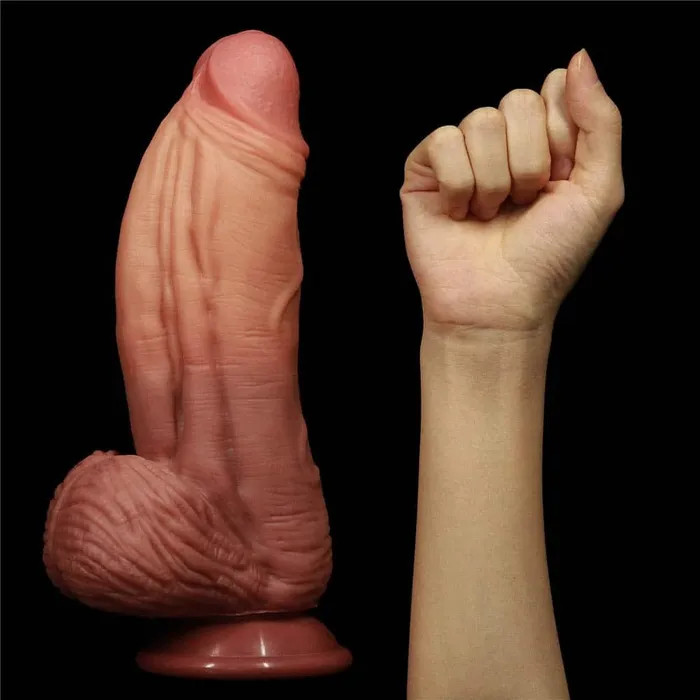 Nature Cock 10 Thick Dual Layer Realistic Silicone Dildo Love Toy Dildos