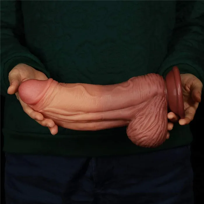 Nature Cock 10 Thick Dual Layer Realistic Silicone Dildo Love Toy Dildos