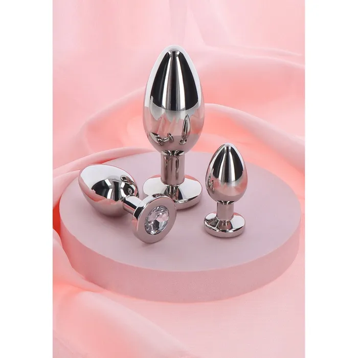 Playhouse Anal Massive Steel Butt Plug with Clear Crystal Playhouse